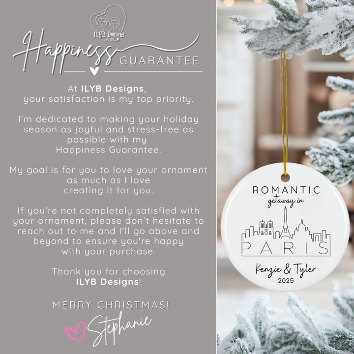 International City Skyline Travel Ornament | Vacation Christmas Ornaments