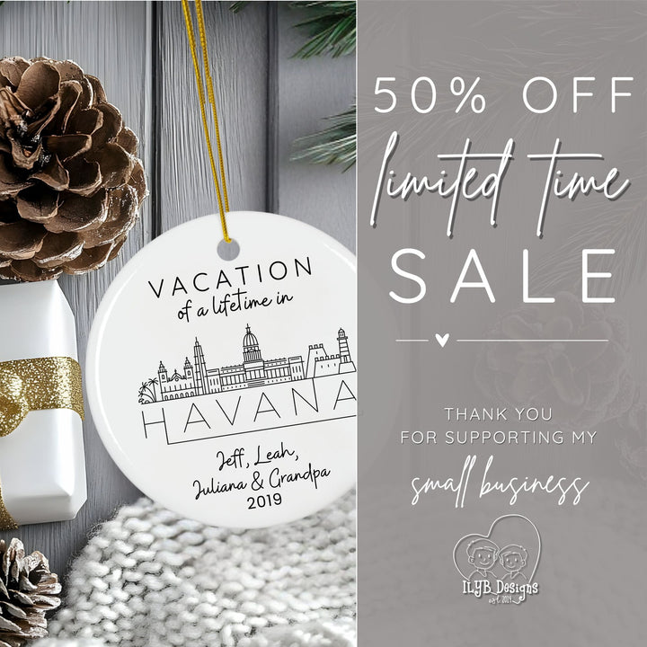 International City Skyline Travel Ornament | Vacation Christmas Ornaments