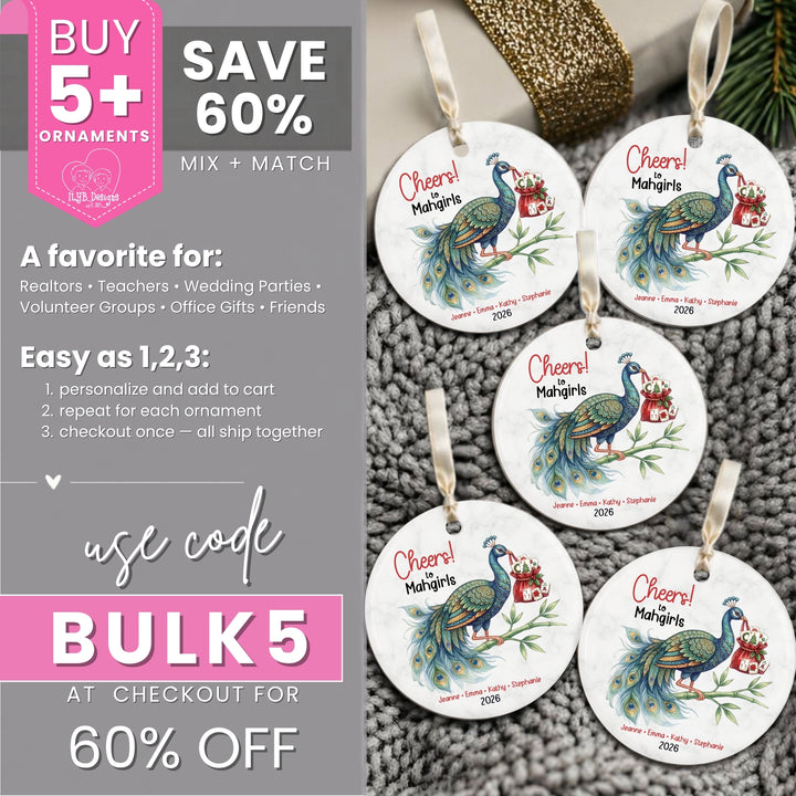 Personalized Mahjong Ornament | Custom Mahjong Group Gift