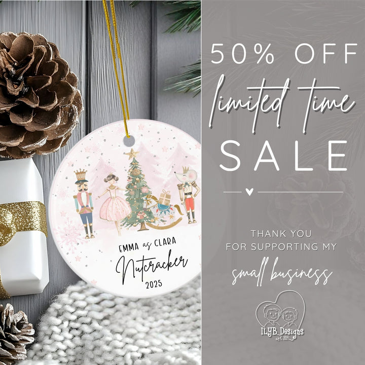50% off limited time sale, no code needed. Thank you for supporting my small business. ILYB Designs logo on bottom.