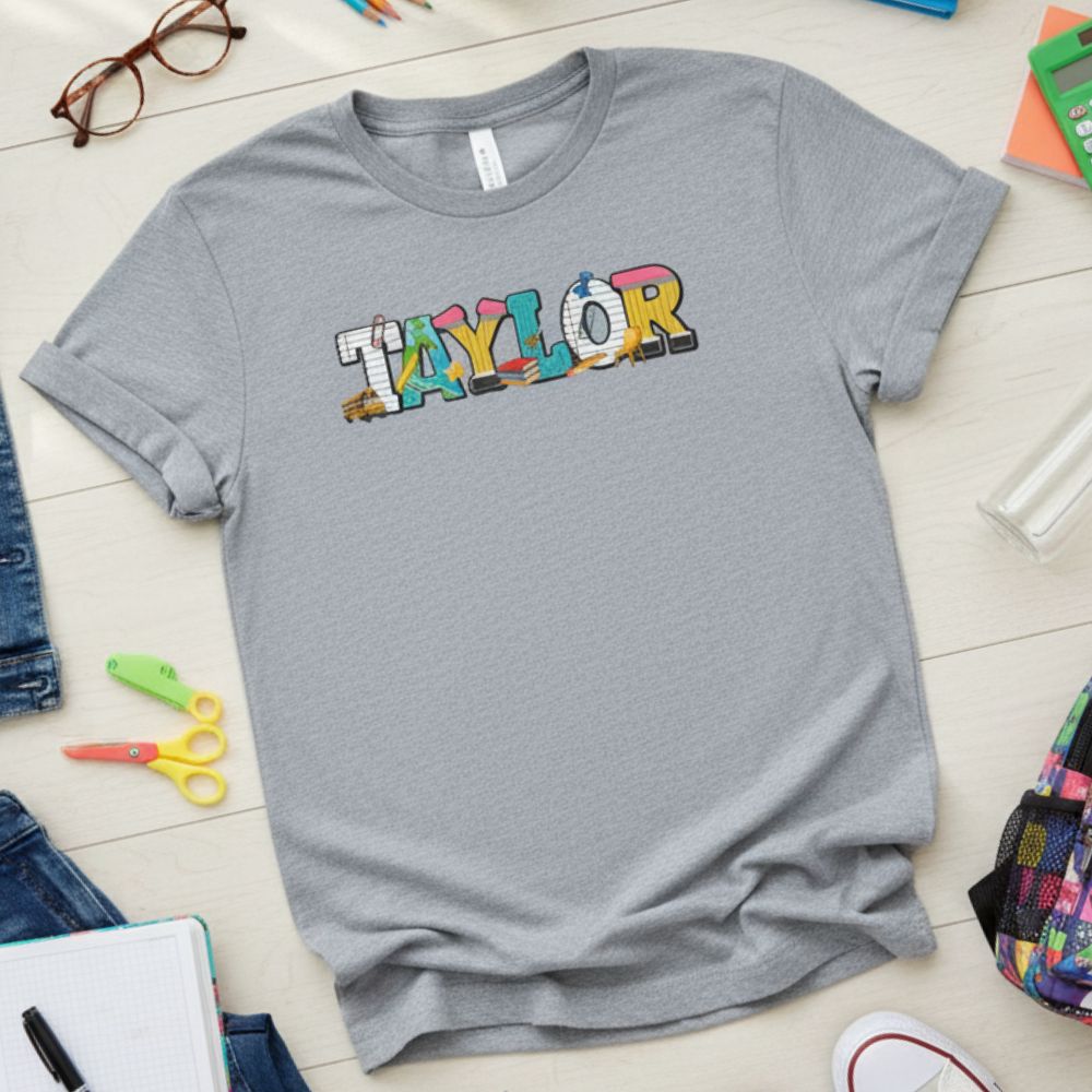Personalized Back to School Name Shirt | Kids Tee