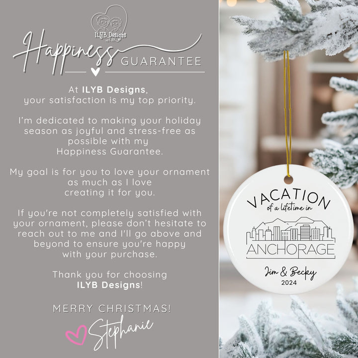 US City Skyline Travel Ornament | Vacation Christmas Ornaments