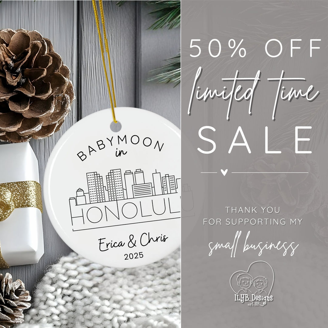 US City Skyline Travel Ornament | Vacation Christmas Ornaments