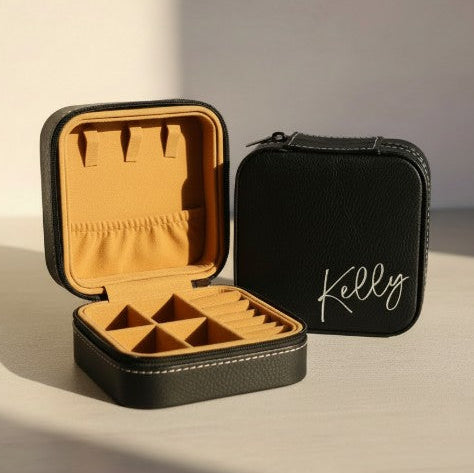Black jewelry case with &