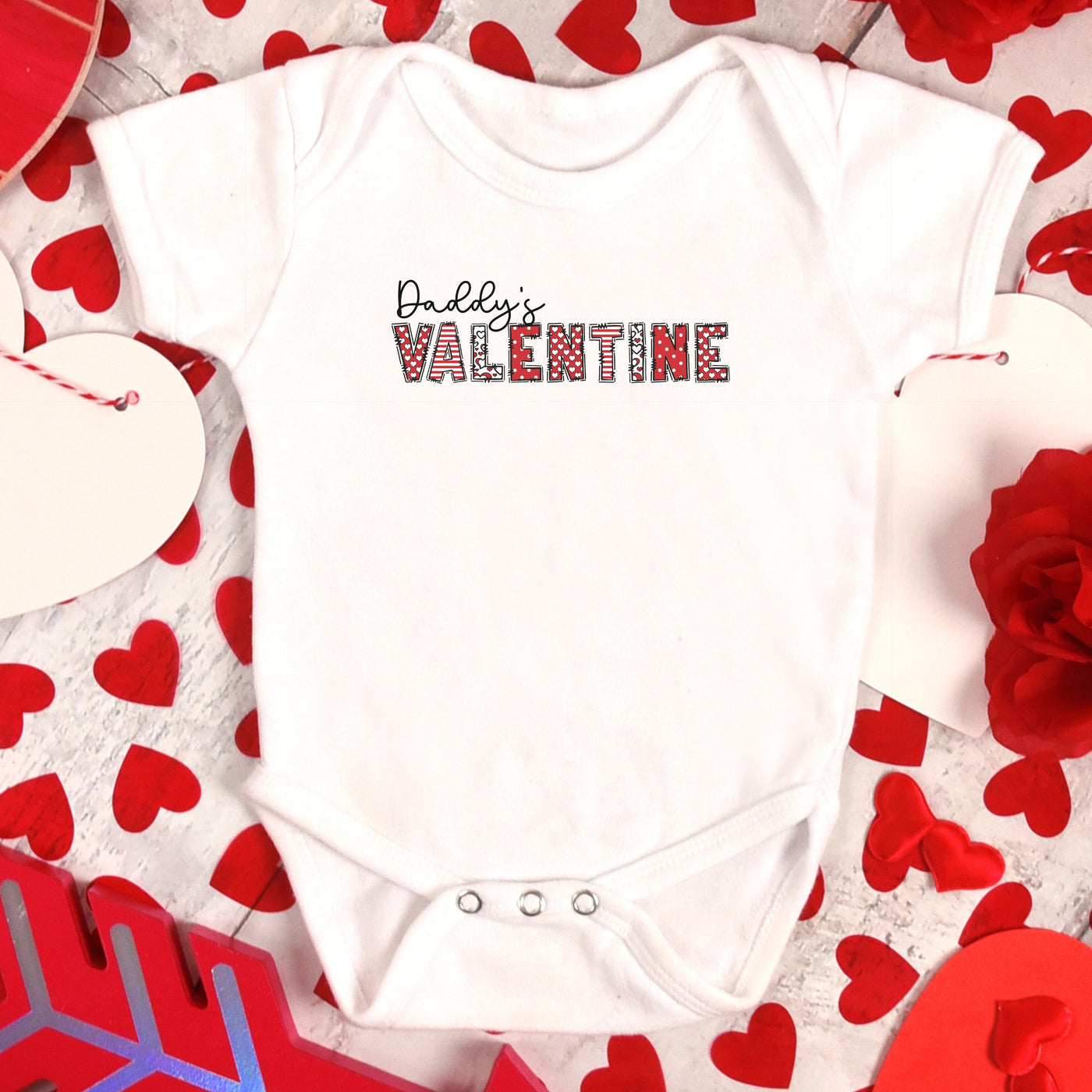 Daddy's Valentine Personalized Valentine's Day Infant Bodysuit