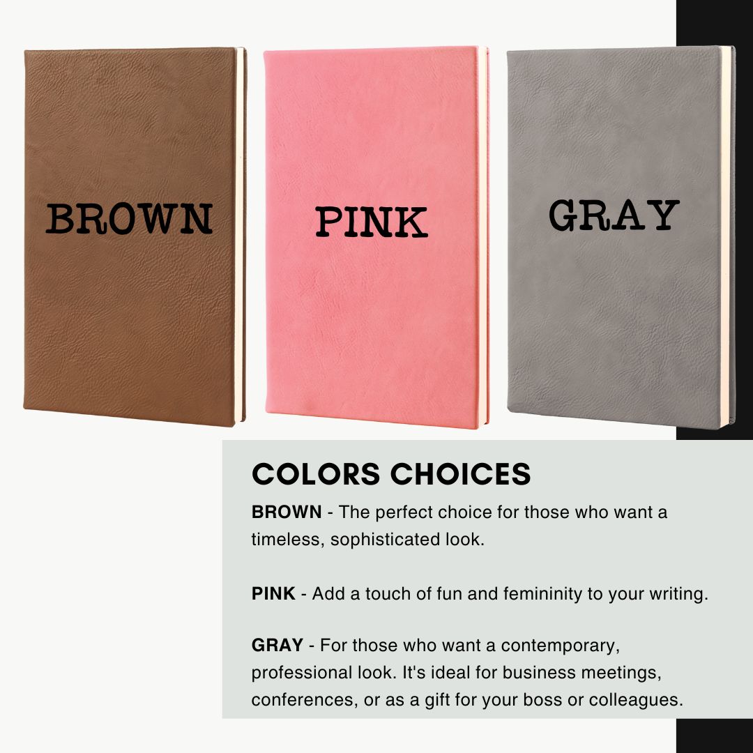 Personalized Script Name Journal | Leatherette Journal | Clearance
