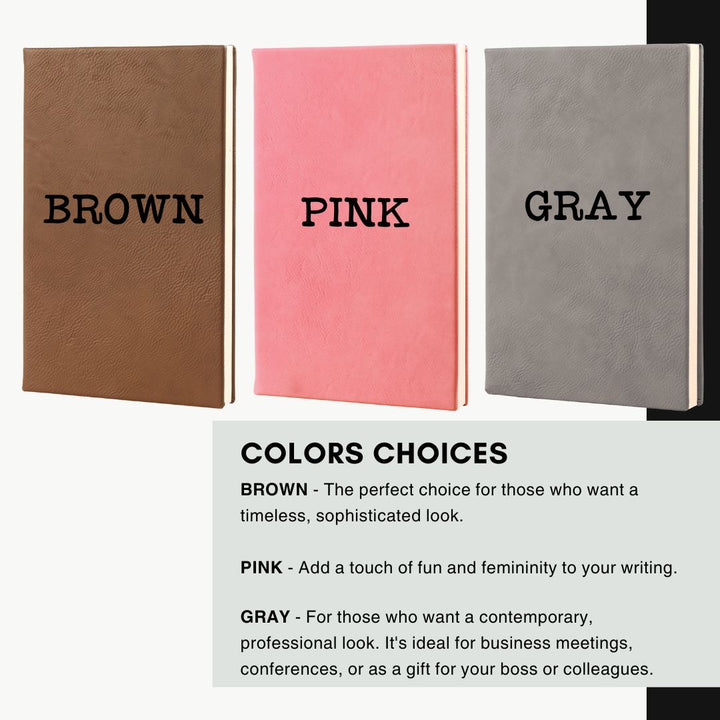 Personalized Script Name Journal | Leatherette Journal | Clearance