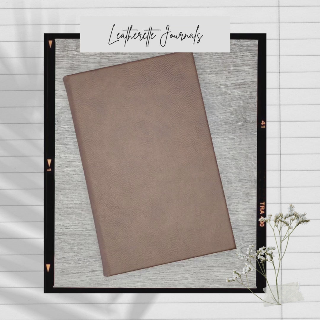Personalized Name Journal Script Font (2) | Leatherette Journal