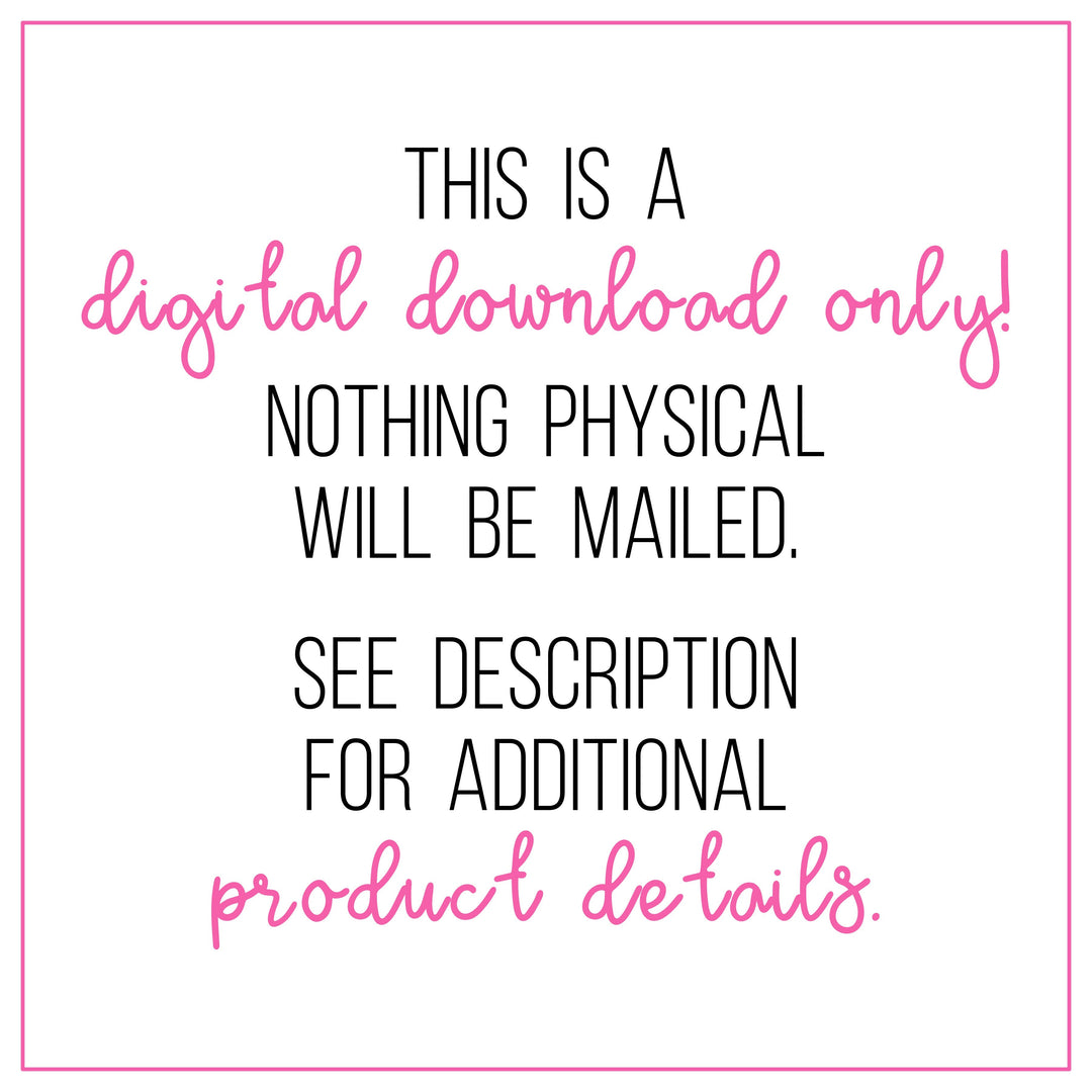 40th Birthday Survival Kit Printables - PDF Printable File