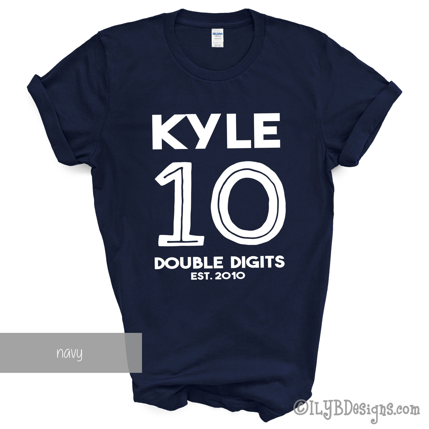 10th Birthday Shirt | Officially 10 Double Digits Tenth Birthday Shirt - ILYB Designs