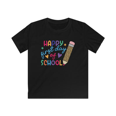 Happy 1st Day of School Shirt for Girl with Leopard Print Pencil | Back to School Shirt