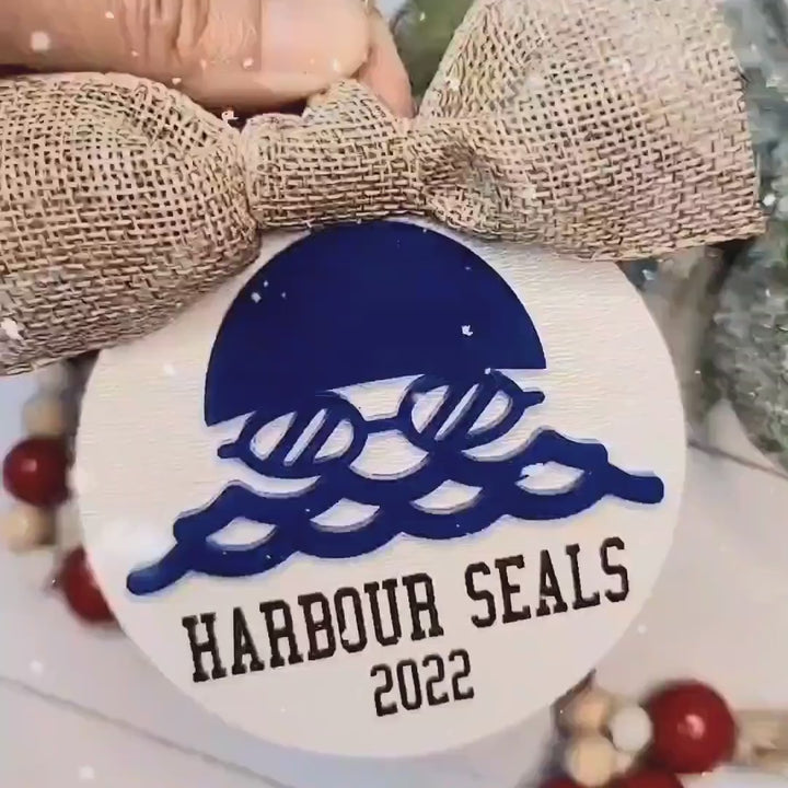 Swim Team Christmas Ornament | Personalized Laser Cut Wood Ornament