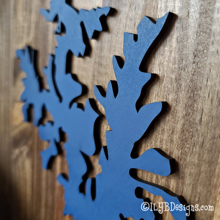 Laser Cut Wood Lake House Sign with Lake Silhouette - 12" x 18" Sign