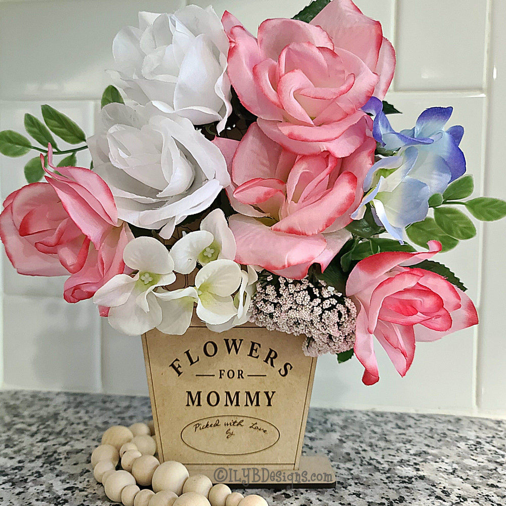 Mother's Day Wood Flower Holder - ILYB Designs