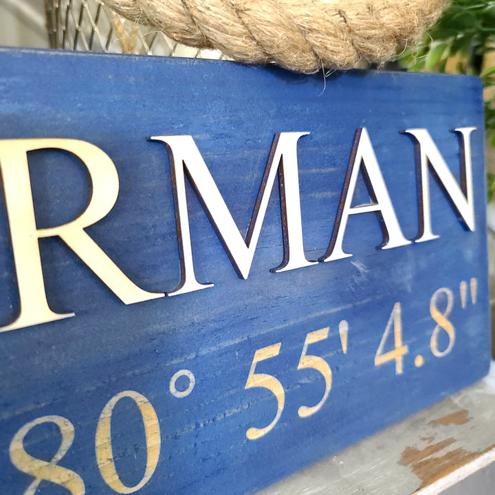 Lake Coordinates Sign | Latitude/Longitude Sign
