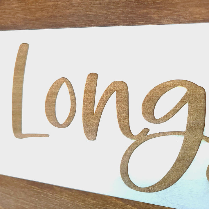Boho Double Bead Garland Family Name Sign