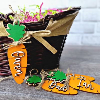 Carrot Easter Basket Tag | Laser Cut SVG File