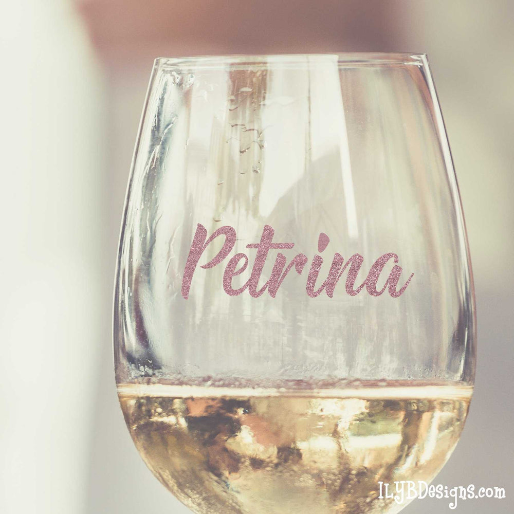 50th Birthday Wine Glass - VINTAGE (YEAR) - ILYB Designs
