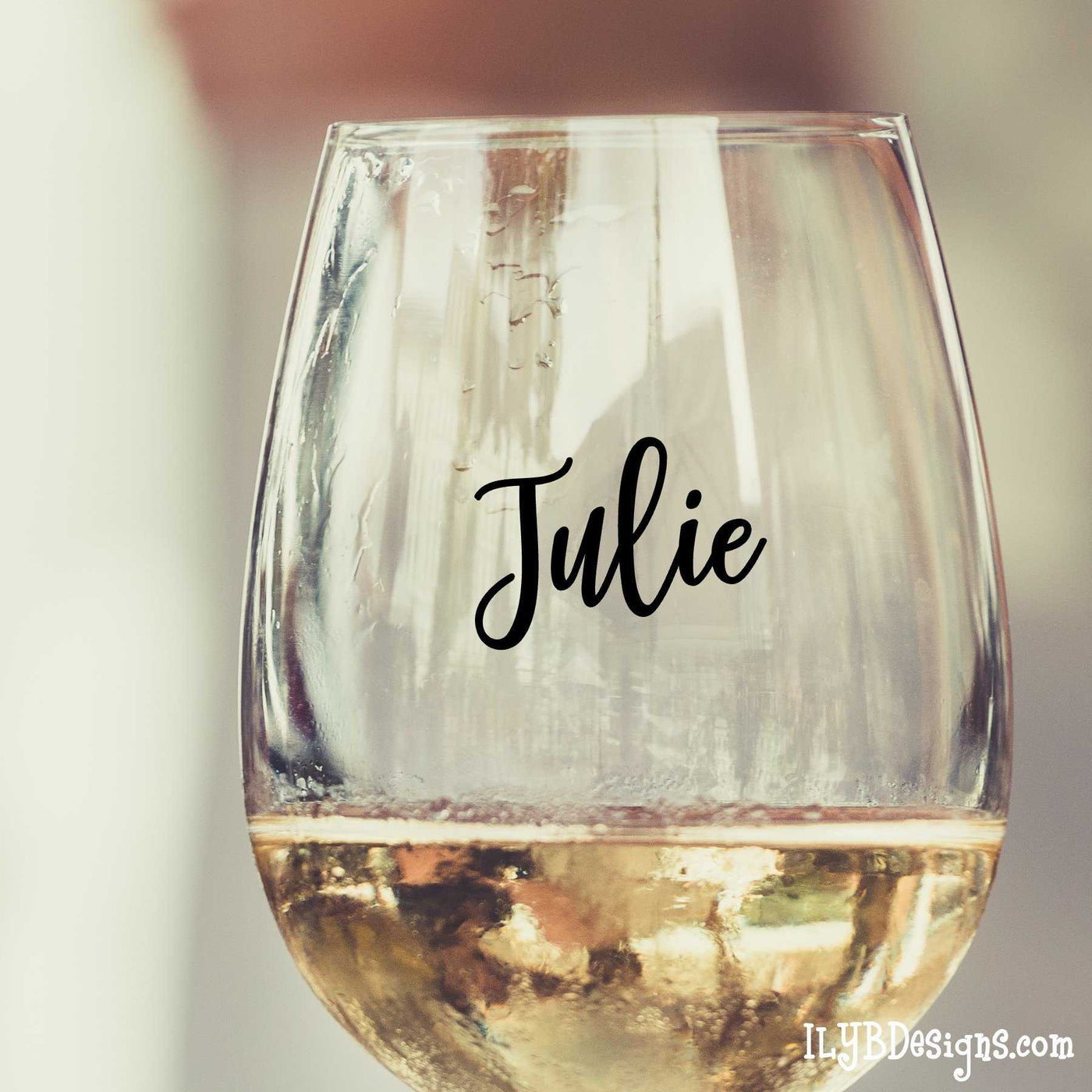 Stemless Wine Glass - Personalized Wine Glass - AGE & GLASSES OF WINE SHOULD NEVER BE COUNTED - ILYB Designs