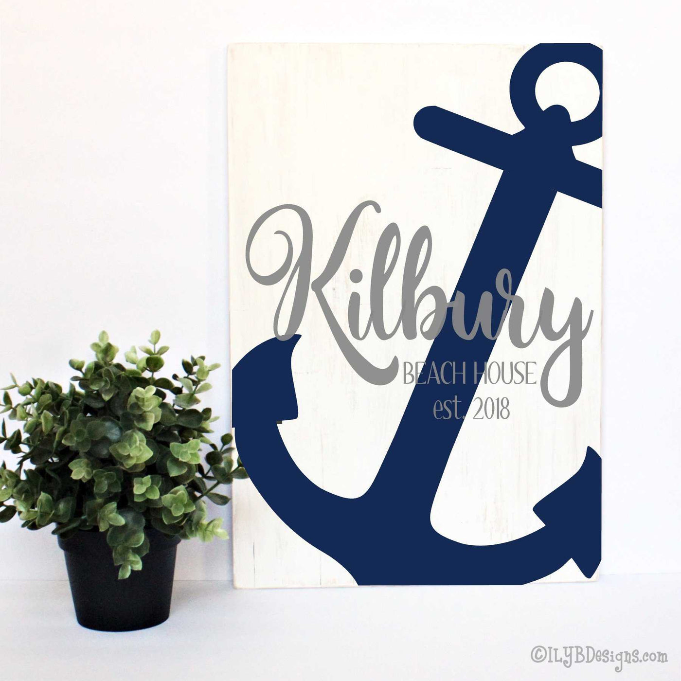 BEACH HOUSE Sign LAKE HOUSE Sign ANCHOR Sign - ILYB Designs