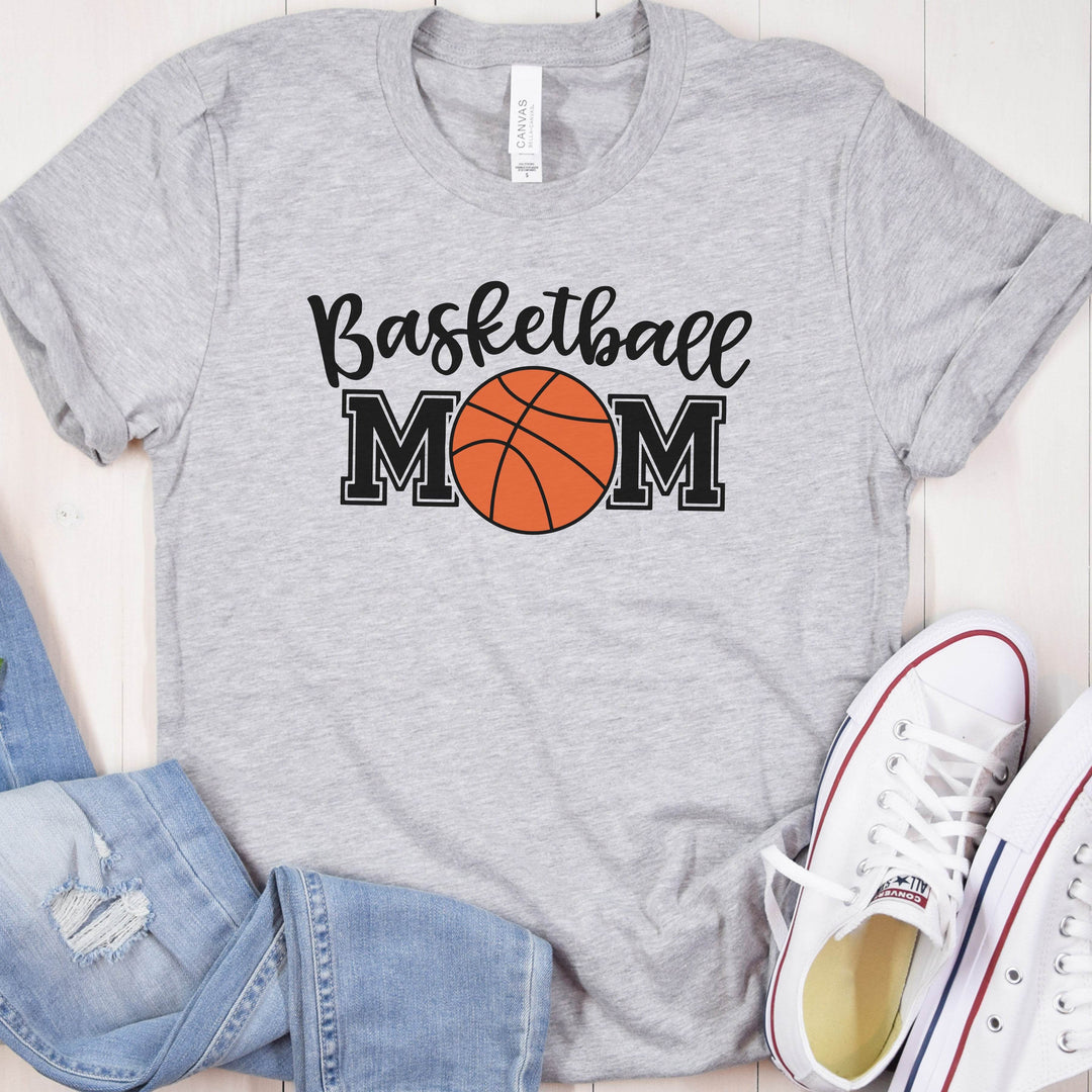 Basketball Mom Shirt with Basketball Sports Mom Tee ILYB Designs