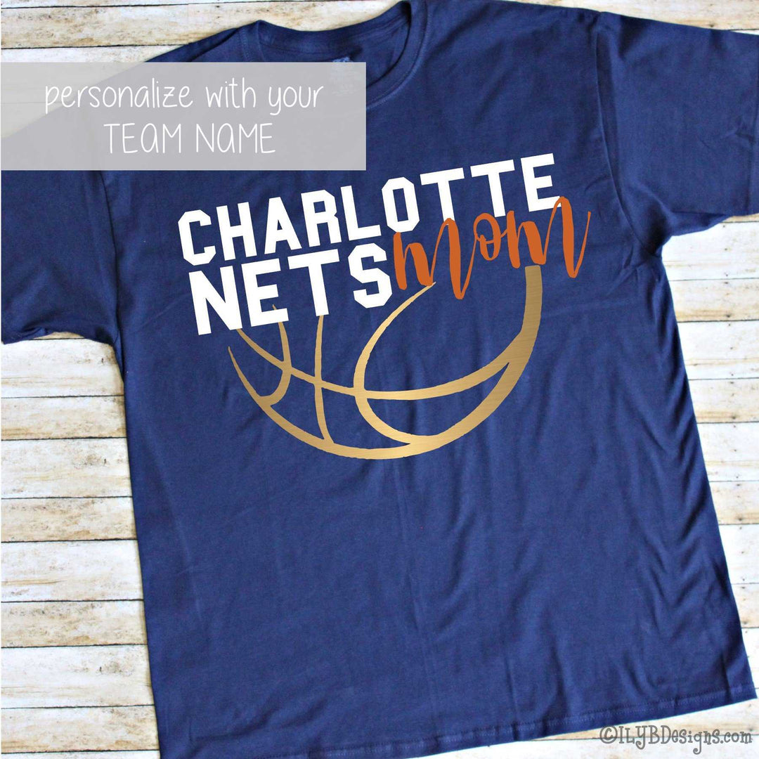 Basketball Mom Shirt - Basketball Dad Shirt - Personalized Basketball Family Shirts - ILYB Designs