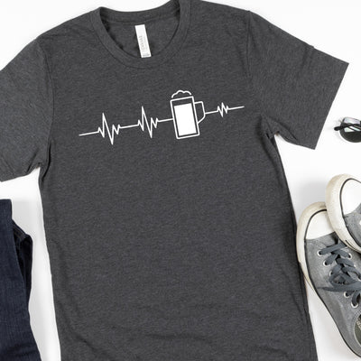 Beer Mug Heartbeat | Funny Drinking Shirts