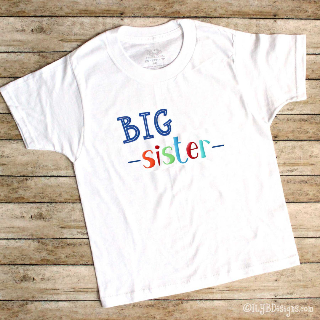 BIG SISTER Children's T-Shirt - BIG SISTER Kids Tee - ILYB Designs