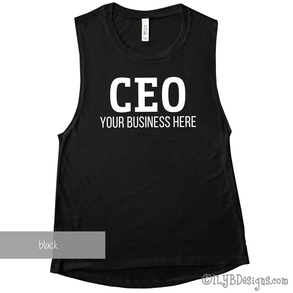 CEO Muscle Tank - Custom Business Tank - Personalized CEO Tank - ILYB Designs