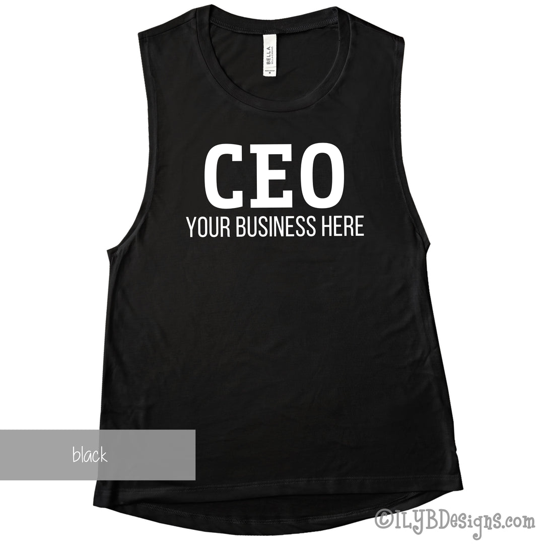 CEO Muscle Tank - Custom Business Tank - Personalized CEO Tank - ILYB Designs