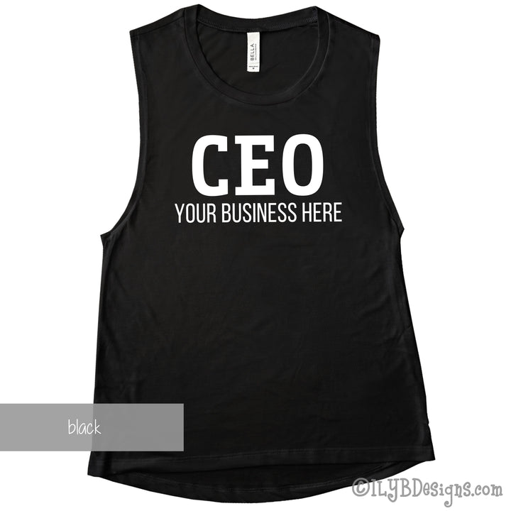 CEO Muscle Tank - Custom Business Tank - Personalized CEO Tank - ILYB Designs