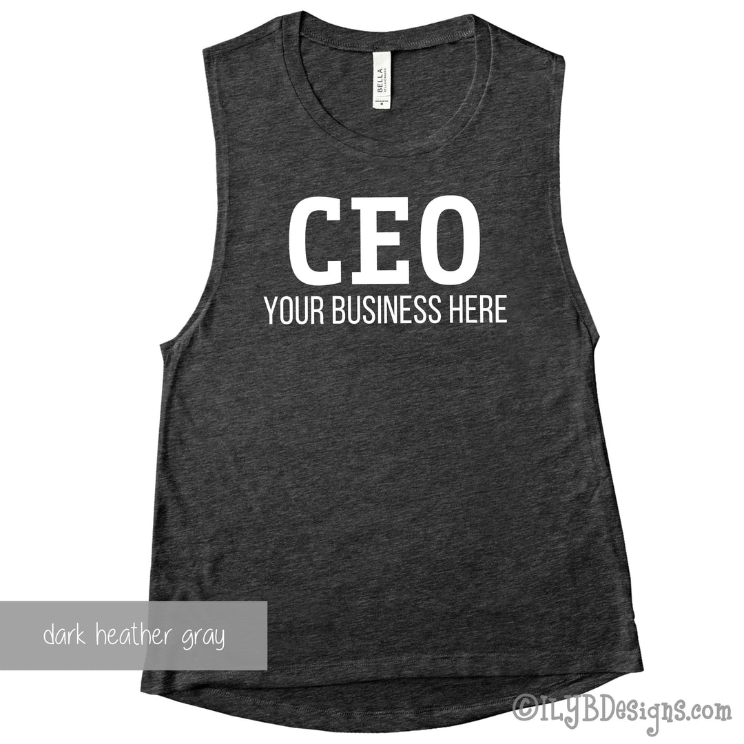 CEO Muscle Tank - Custom Business Tank - Personalized CEO Tank - ILYB Designs