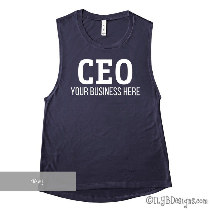 CEO Muscle Tank - Custom Business Tank - Personalized CEO Tank - ILYB Designs