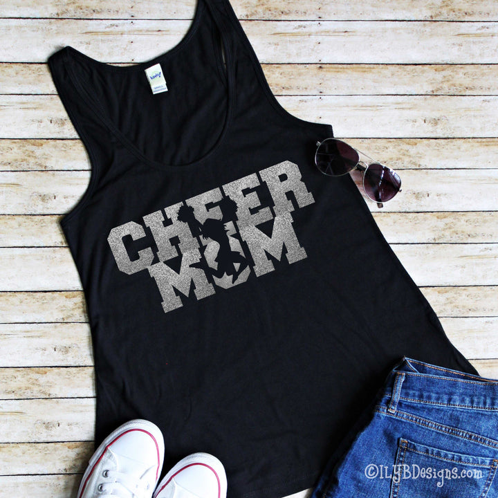 Cheer Mom Tank - Cheer Mom Shirt - Personalized Cheer Mom Shirt - Cheer Competition Shirt - ILYB Designs