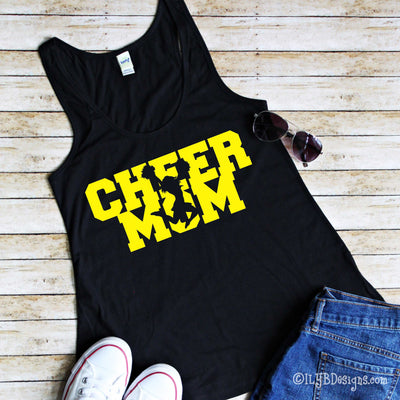 Cheer Mom Tank - Cheer Mom Shirt - Personalized Cheer Mom Shirt - Cheer Competition Shirt - ILYB Designs