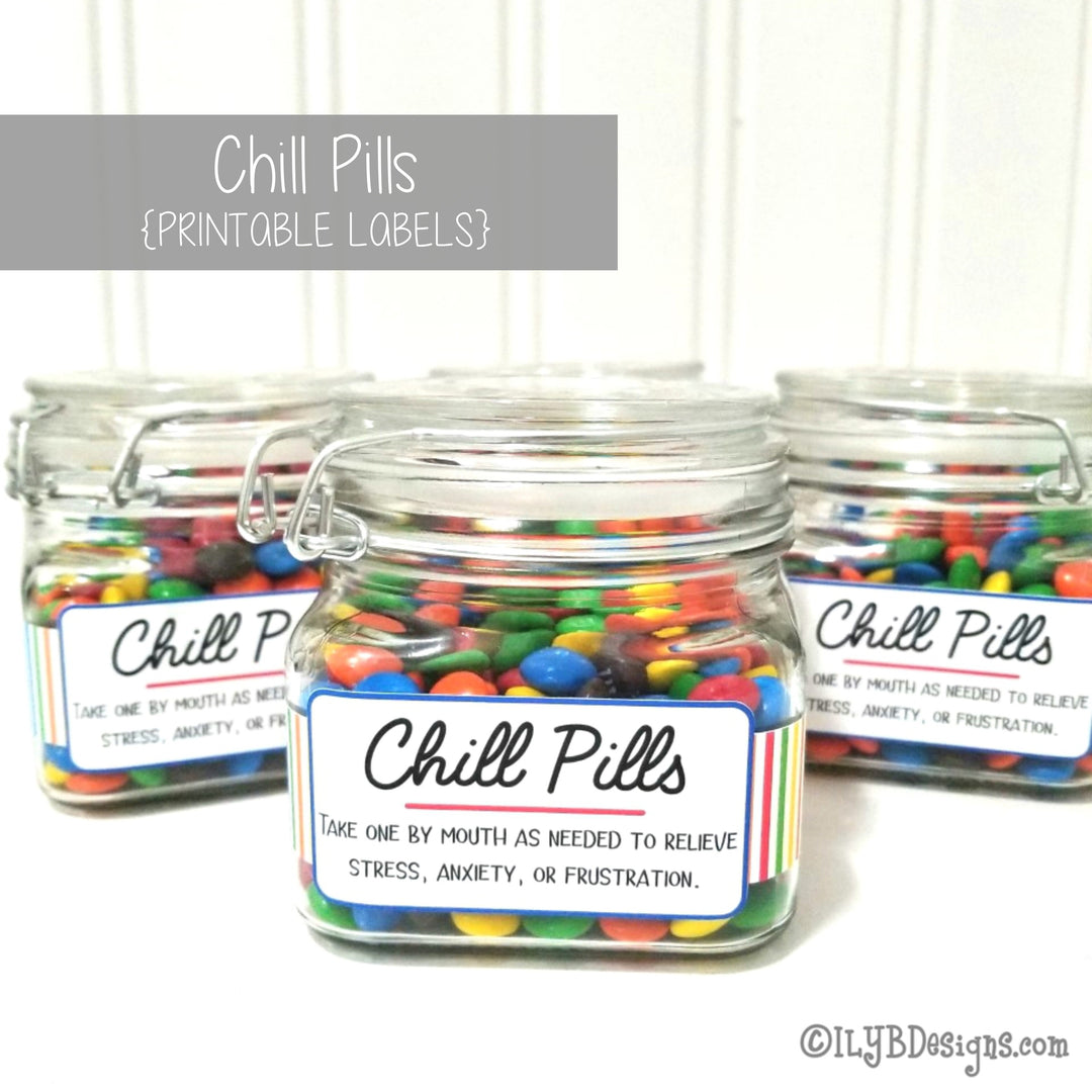 Chill Pills SVG, PNG, JPEG Cutting Files - ILYB Designs