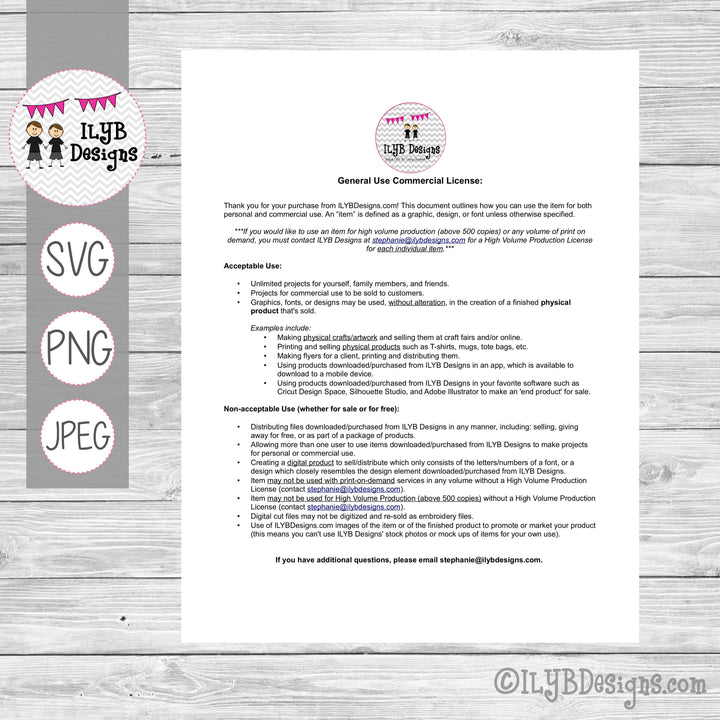 Monthly Word Art Designs - Black and White Simple Monthly Sayings - SVG, PNG, PDF, JPEG Files - ILYB Designs