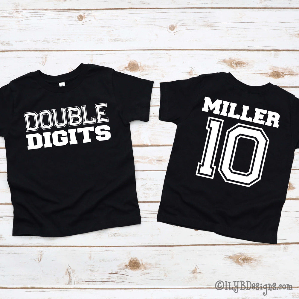 DOUBLE DIGITS 10th Birthday Shirt - Tenth Birthday Shirt - ILYB Designs