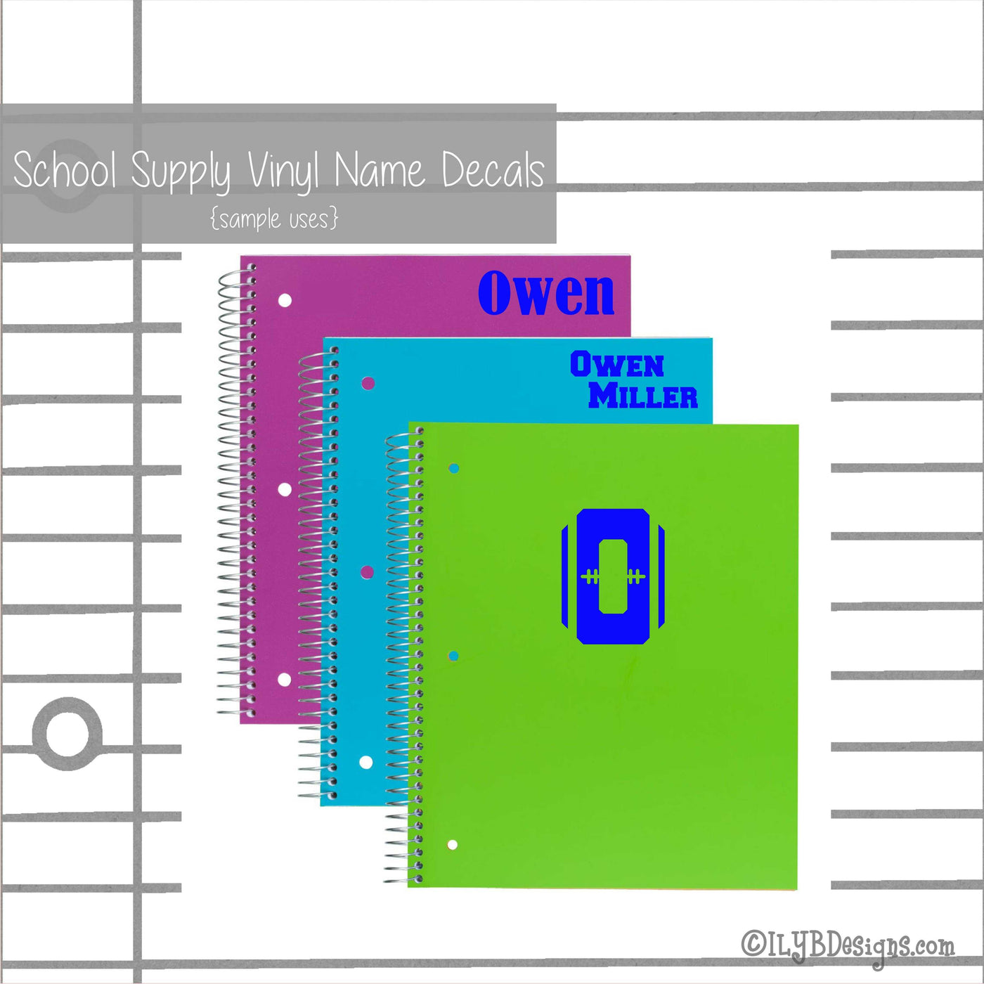 Baseball Back to School Name Labels - School Supply Labels for Boys - ILYB Designs
