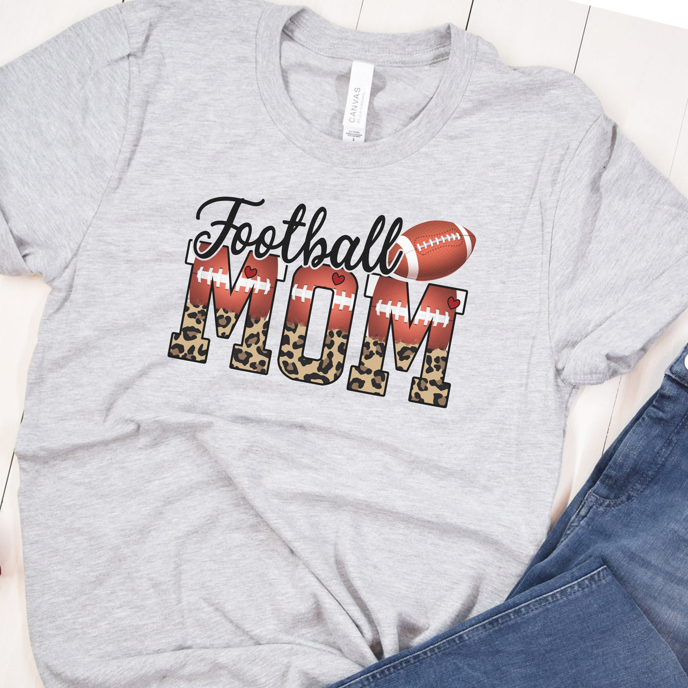 Football Mom Leopard Shirt | Sports Mom Tee