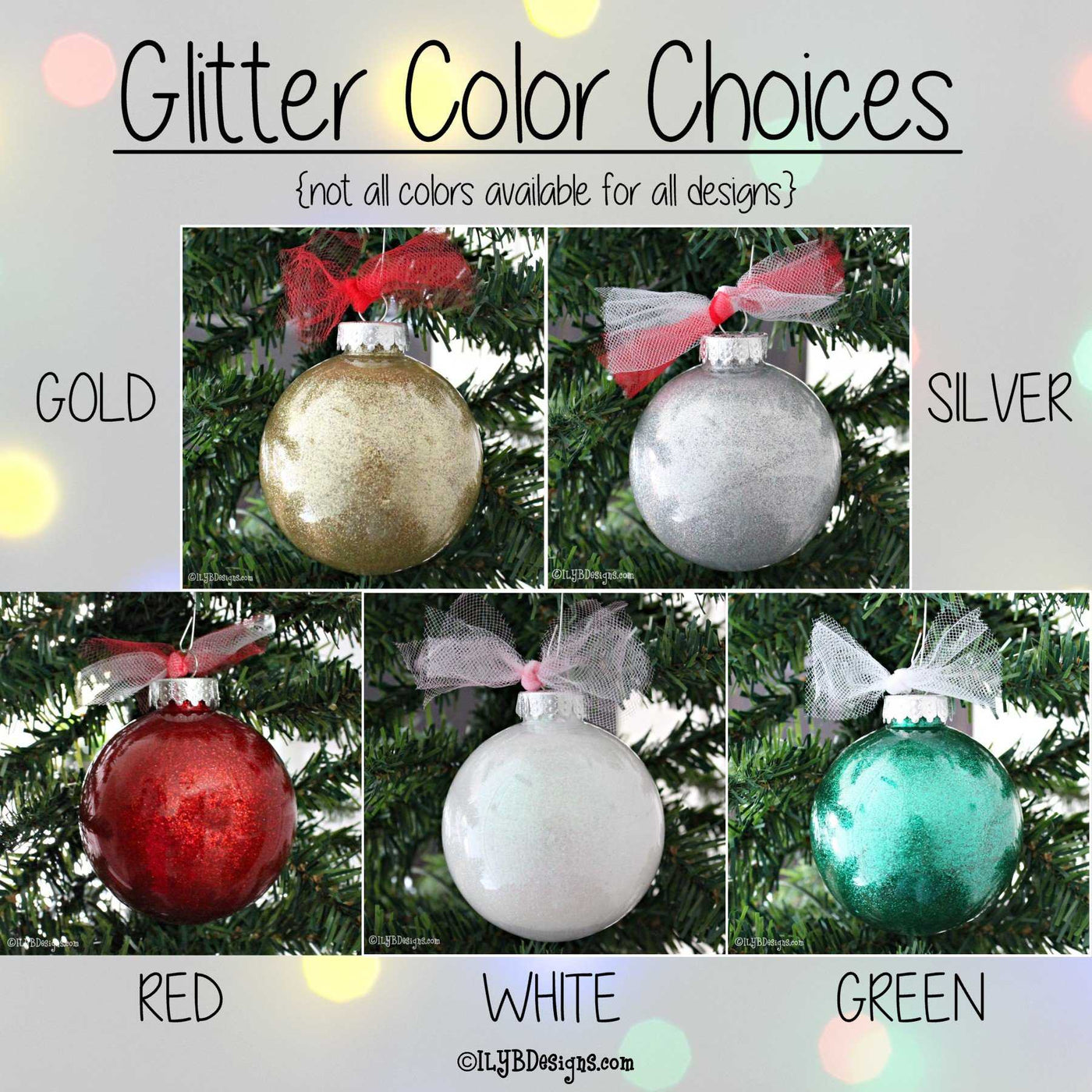 Baby's 1st Christmas Ornament | Personalized Glitter