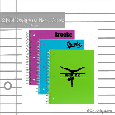Ballet Back to School Labels - School Supply Labels for Girls - Back to School Name Decals - ILYB Designs