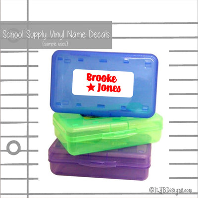 Unicorns Back to School Labels - School Supply Labels for Girls - Back to School Name Decals - ILYB Designs