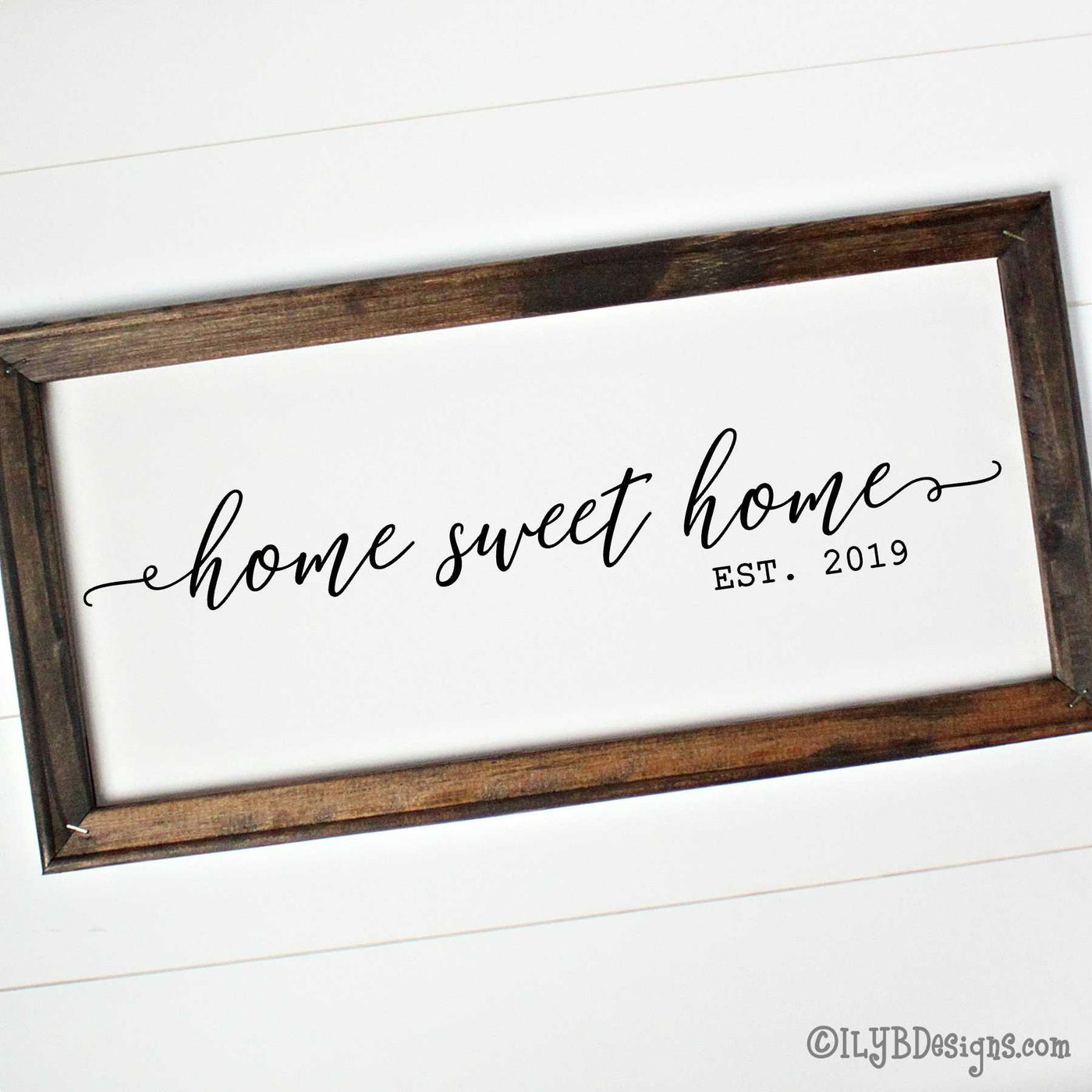 HOME SWEET HOME Framed Canvas Sign - Custom Canvas Sign - Personalized Home Sign - ILYB Designs