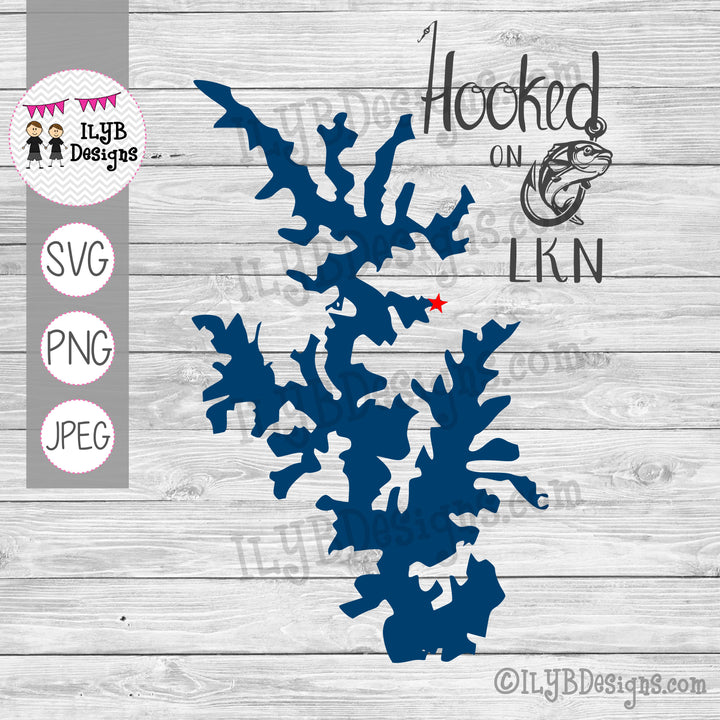 Hooked on Lake Norman SVG, PNG, JPEG Printable Files - ILYB Designs