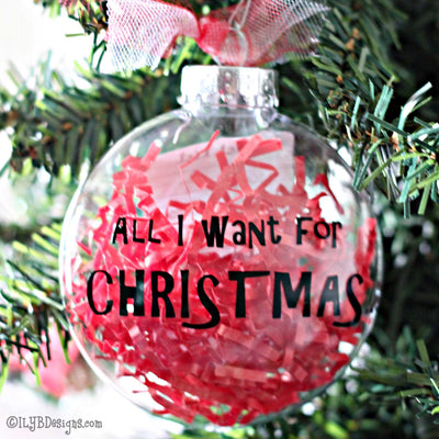 Christmas Wish List Ornament | "All I Want For Christmas" | Personalized Shatterproof
