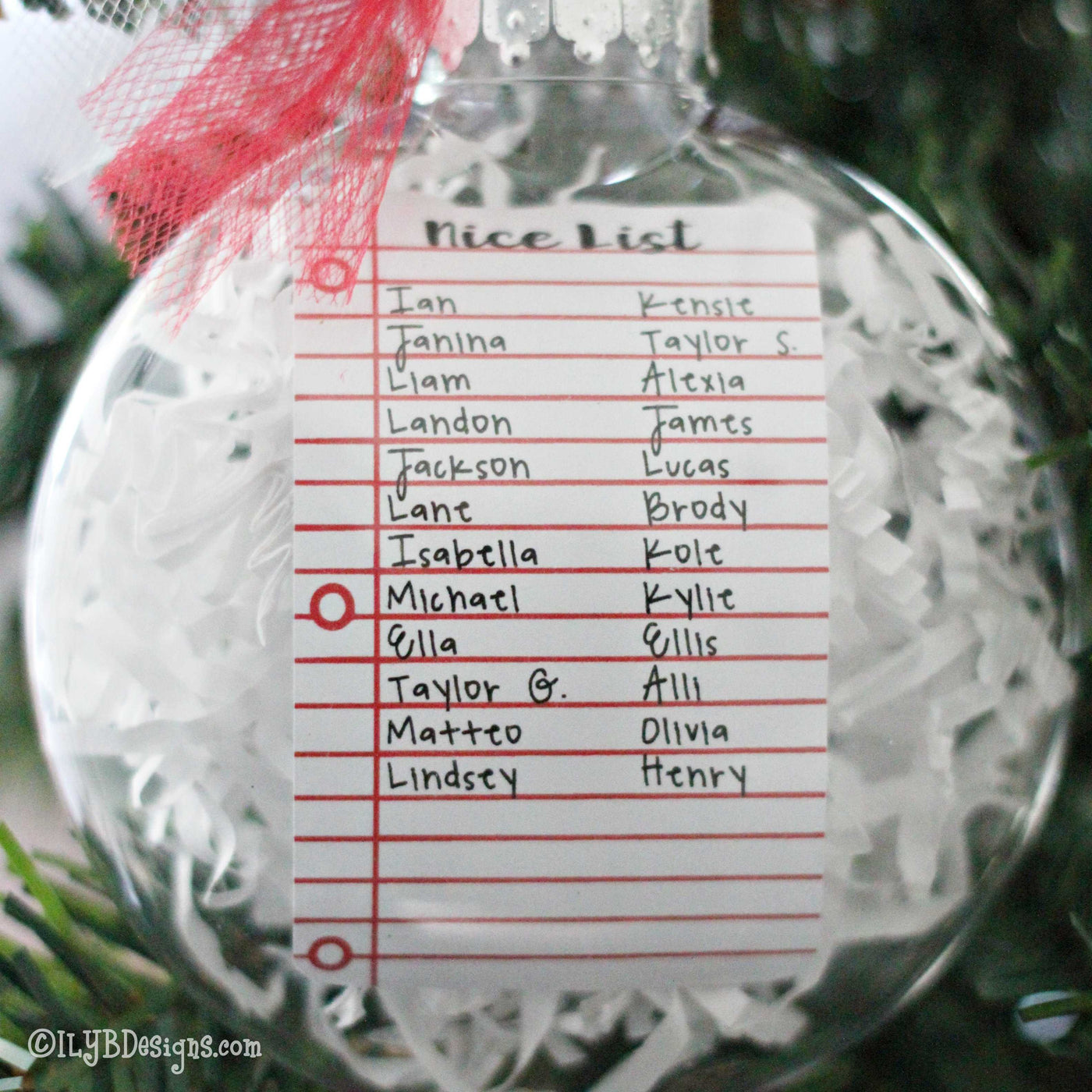 Teacher "Nice List" Christmas Ornament | Personalized