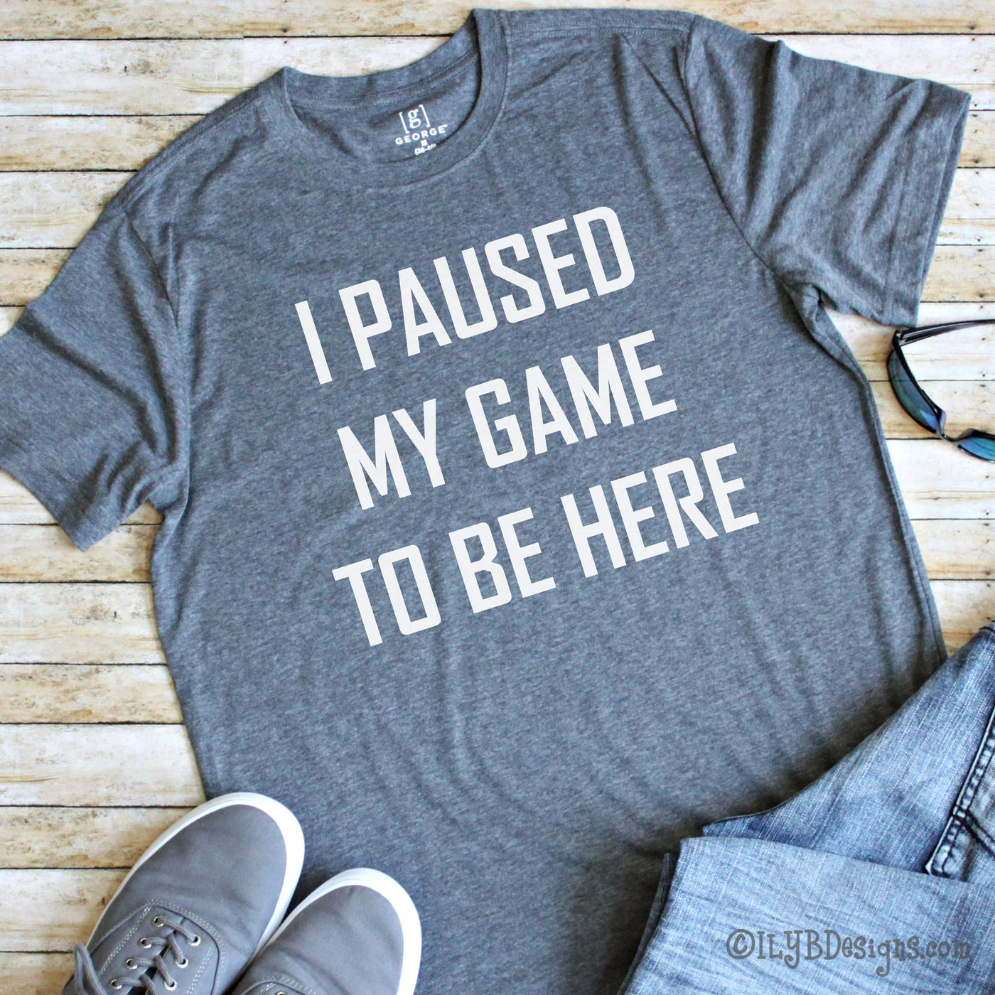 I Paused My Game to Be Here Men's Gaming Shirt - Men's Gaming Shirt - Funny Video Gamer Shirt - Men's Funny Tee - ILYB Designs