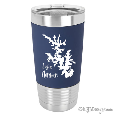 Lake Norman Laser Engraved Boat Tumbler | Personalized Stainless Steel Tumblers