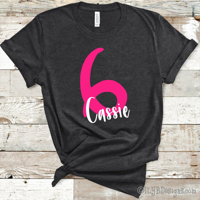 Birthday Shirt Personalized with Age & Child's Name - Custom Birthday Shirt for Any Age - ILYB Designs